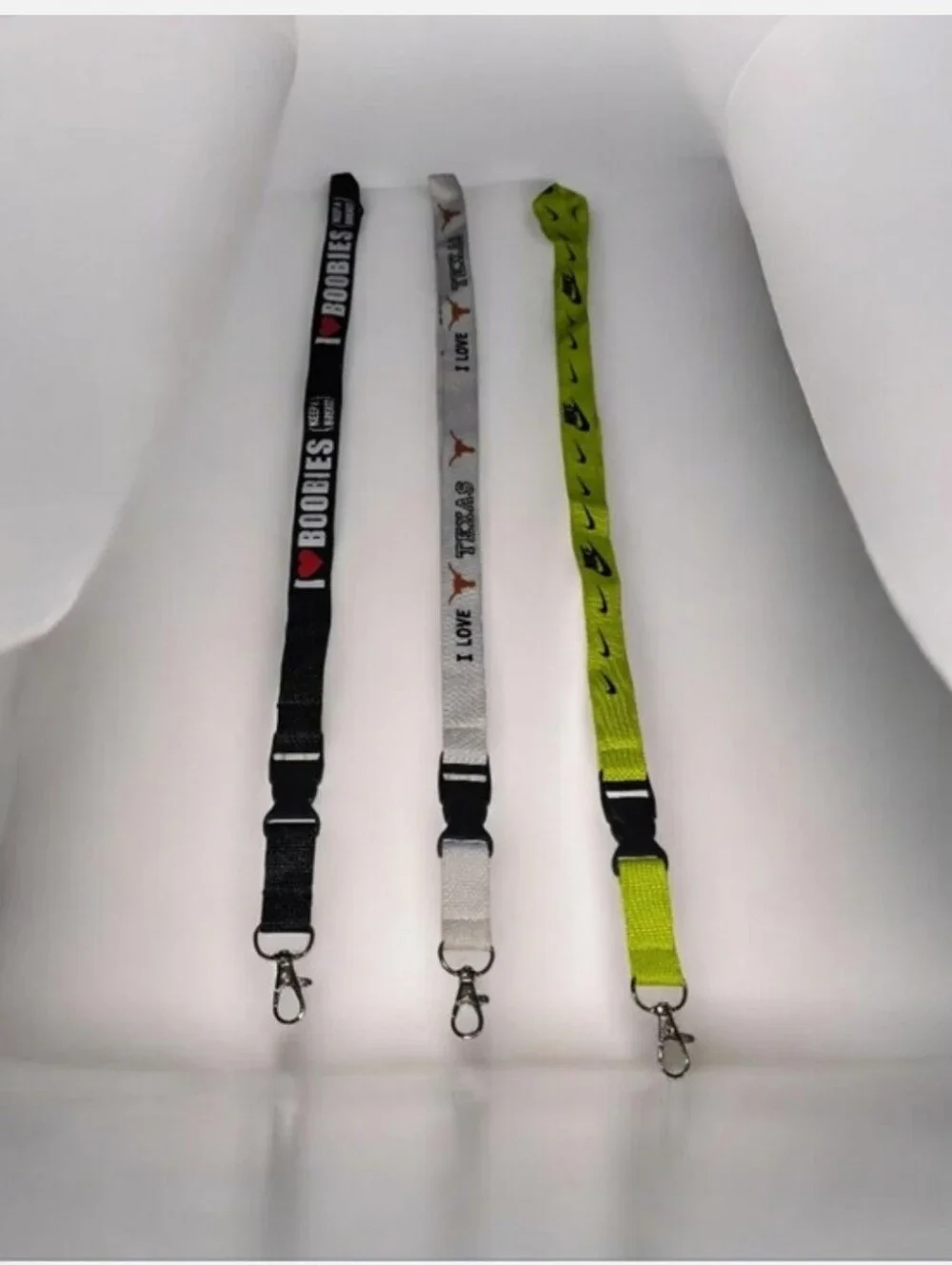 #07 Nike Lime Green Branded Lanyard Key & Card Holder